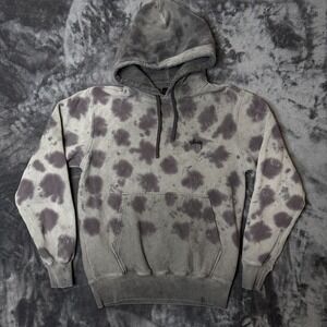 Vintage Y2K Stussy Pullover Hoodie Long Sleeve Size Large Crystal Wash